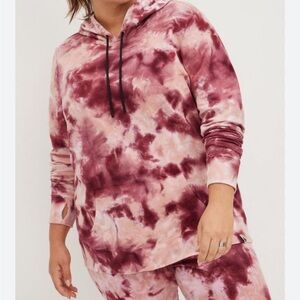 Torrid Active size 1 Maroon and Cream Hoodie